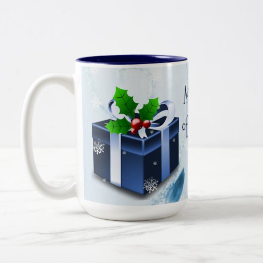 Blue Christmas Geschenk Kaffee Tasse (Links)