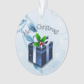 Blue Christmas Geschenk Ornament (Vorderseite)