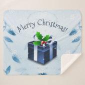 Blue Christmas Geschenk Sherpa Blanket Sherpadecke (Vorderseite (Horizontal))