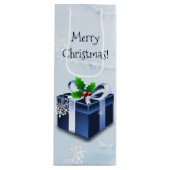 Blue Christmas Geschenk Wein Geschenktasche Geschenktüte Für Weinflaschen (Vorderseite)
