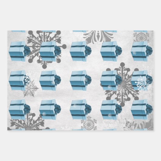 Blue Christmas Geschenkpapier (Vorderseite 2)
