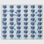 Blue Christmas Geschenkpapier (Flach)