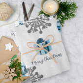 Blue Christmas Geschenkpapier