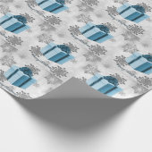 Blue Christmas Geschenkpapier (Ecke)