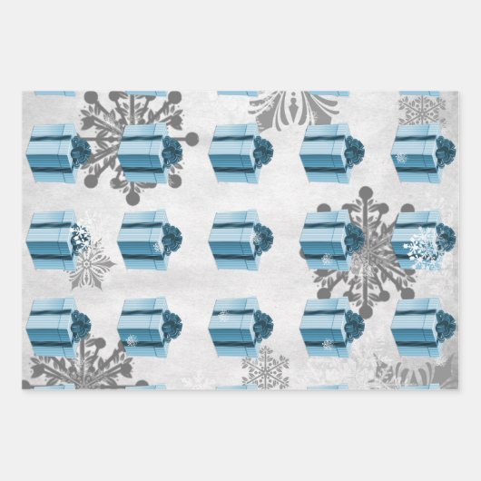Blue Christmas Geschenkpapier Set (Vorderseite 2)