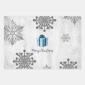Blue Christmas Geschenkpapier Set (Vorderseite)