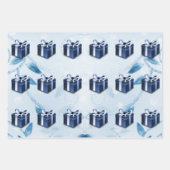 Blue Christmas Geschenkpapier Set (Vorderseite 2)
