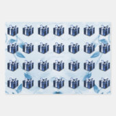 Blue Christmas Geschenkpapier Set (Vorderseite)