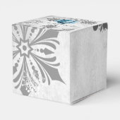 Blue Christmas Gift Favor Box Geschenkschachtel (Rückseite)