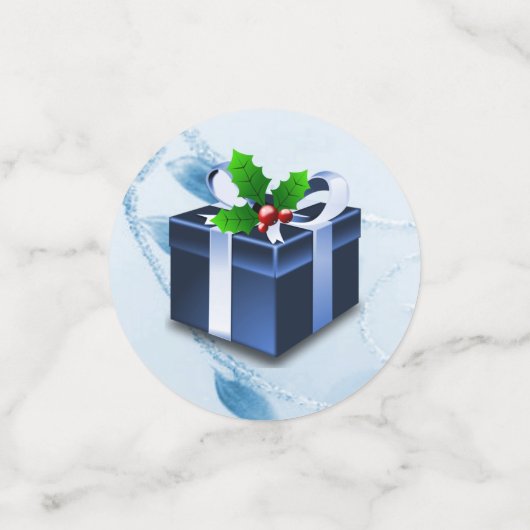 Blue Christmas Gift Table Confetti Konfetti (Klein Vorderseite)