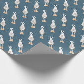 Blue Christmas Gnome Weihnachtsfeiertag Geschenkpapier (Ecke)