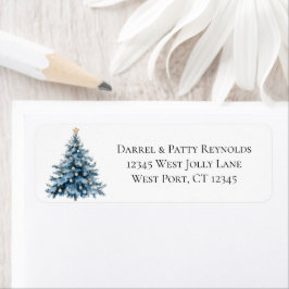 Blue Christmas Gold Star