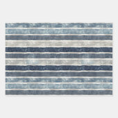 Blue Christmas Holiday Pattern Geschenkpapier Set (Vorderseite 3)