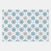 Blue Christmas Holiday Pattern Geschenkpapier Set (Vorderseite 2)