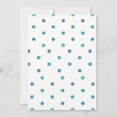 Blue Christmas Holiday Tee Party Einladung (Rückseite)