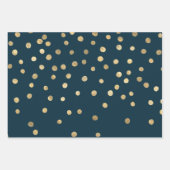 Blue Christmas Imitate Gold Foil Urlaub Geschenkpapier Set (Vorderseite)