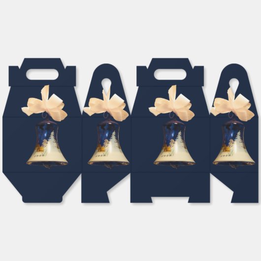 Blue Christmas Jingle Bells Gefallen Geschenkboxen Geschenkschachtel (Ungeklappt)