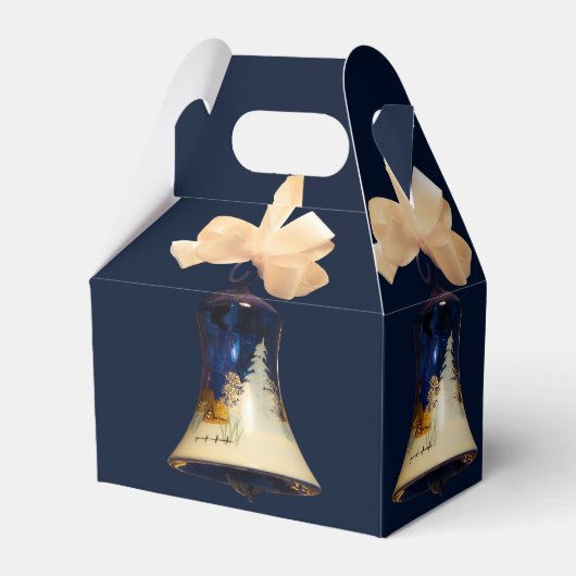 Blue Christmas Jingle Bells Gefallen Geschenkboxen Geschenkschachtel (Rückseite)