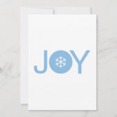 Blue Christmas Joy Christmas Card Feiertagskarte (Vorderseite)