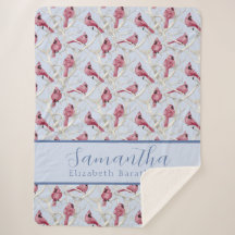 Blue Christmas Kardinal Bird Personalisierter Name