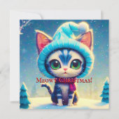 Blue Christmas Kitty (Vorderseite)