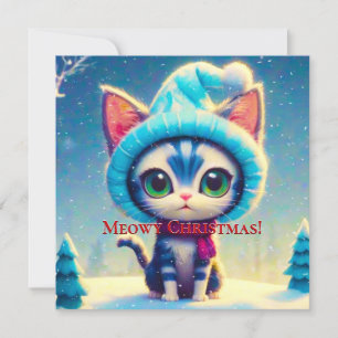 Blue Christmas Kitty