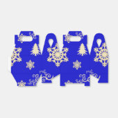 Blue Christmas mit Cream Snowflakes Geschenkschachtel (Ungefaltet)