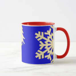 Blue Christmas mit Cream Snowflakes Tasse