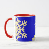 Blue Christmas mit Cream Snowflakes Tasse (Links)