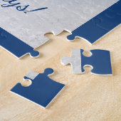 Blue Christmas Multiple Ornaments 11"x14" Puzzle (Seite)