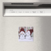Blue Christmas Niedlich Snowman Magnet (In Situ (Geschirrspüler))