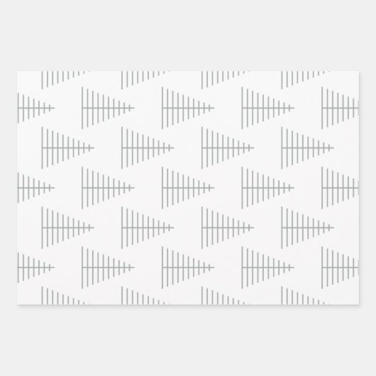 Blue Christmas Nordic Set 3 Geschenkpapier Set (Vorderseite)