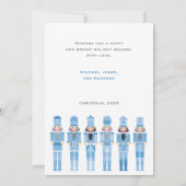 BLUE CHRISTMAS NUTCRACKER FOTO GREETKARTE EINLADUNG (Rückseite)