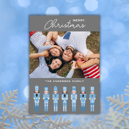 BLUE CHRISTMAS NUTCRACKER FOTO GREETKARTE EINLADUNG
