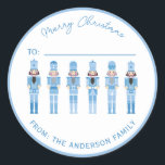 BLUE CHRISTMAS NUTCRACKER GIFT STICKER<br><div class="desc">Elegante blaue Nutcrackers-Sammlung</div>