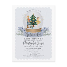 Blue Christmas Nutcracker Knabe Baby Dusche einlad