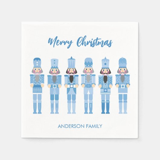 BLUE CHRISTMAS NUTCRACKER SERVIETTE (Vorderseite)