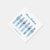 BLUE CHRISTMAS NUTCRACKER SERVIETTE (Ecke)
