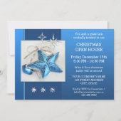 Blue Christmas Open House oder Party Einladung (Vorderseite)