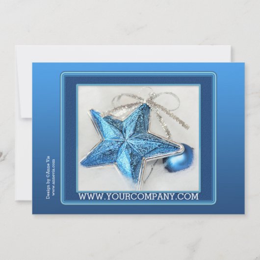 Blue Christmas Open House oder Party Einladung (Rückseite)