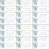 Blue Christmas Ornament Guest Address Labels (Vorderseite)