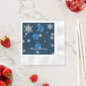 Blue Christmas Ornament Paper Napkin Serviette (Beispiel)