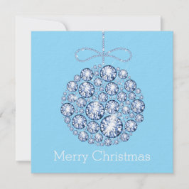 Blue Christmas Ornament Party Einladung