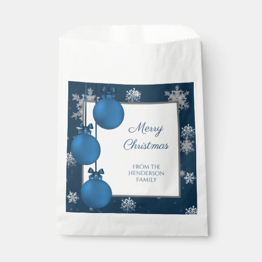 Blue Christmas Ornaments Fvor Bag Geschenktütchen (Vorderseite)