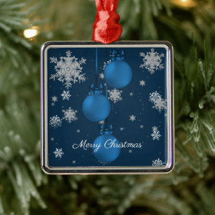 Blue Christmas Ornaments Holiday Ornament