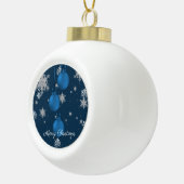 Blue Christmas Ornaments Keramik Kugel-Ornament (Rechts)