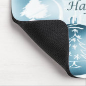 Blue Christmas Ornaments Mousepad (Ecke)