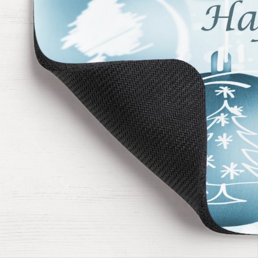 Blue Christmas Ornaments Mousepad (Ecke)