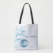 Blue Christmas Ornaments Tasche (Vorderseite)