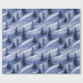 Blue Christmas Pattern#10 ID1009 Geschenkpapier (Flach)